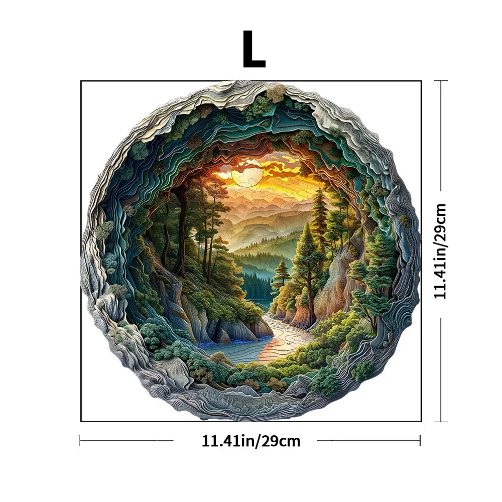 Grotte de forêt aux pièces en forme d'animal