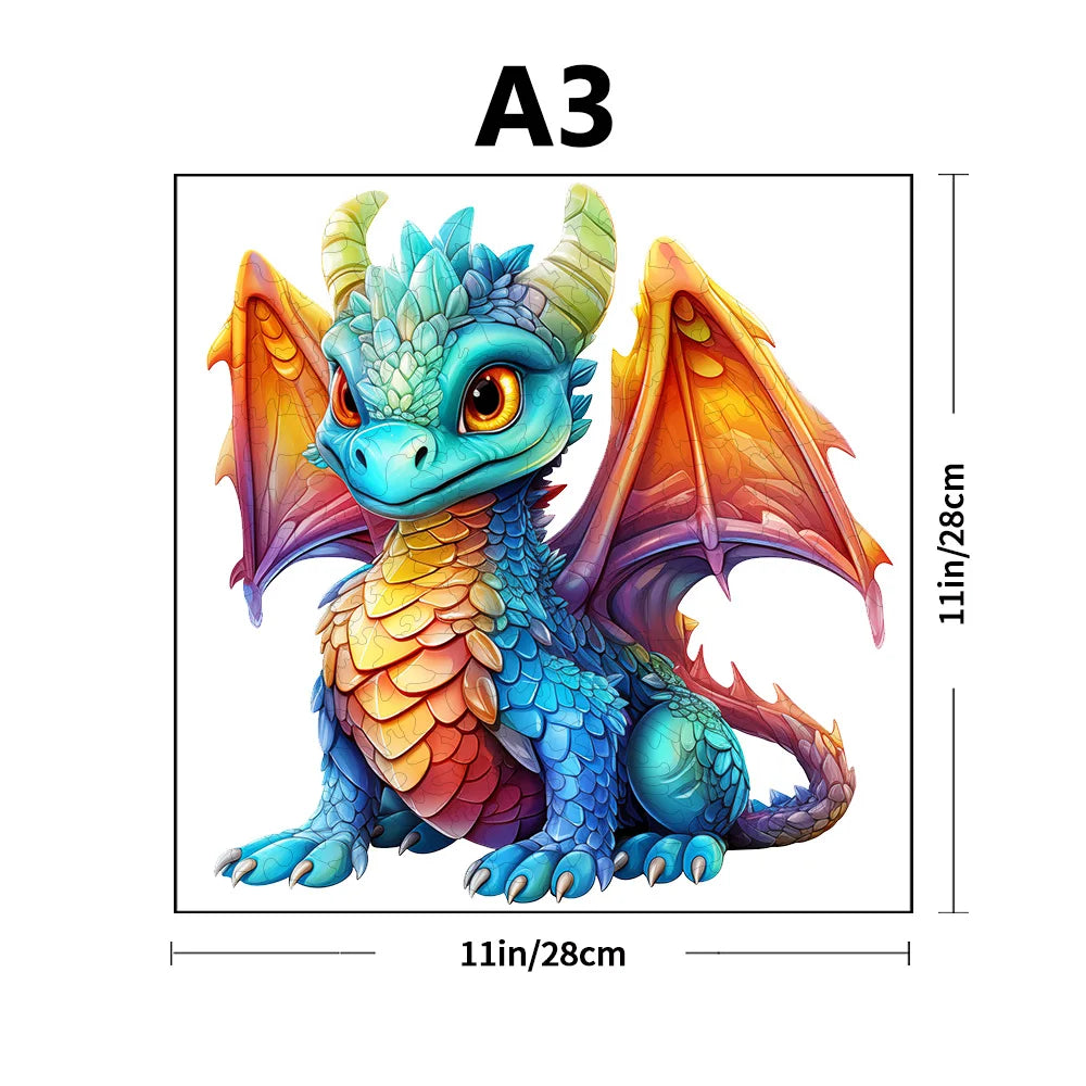 Puzzle bébé dragon courageux
