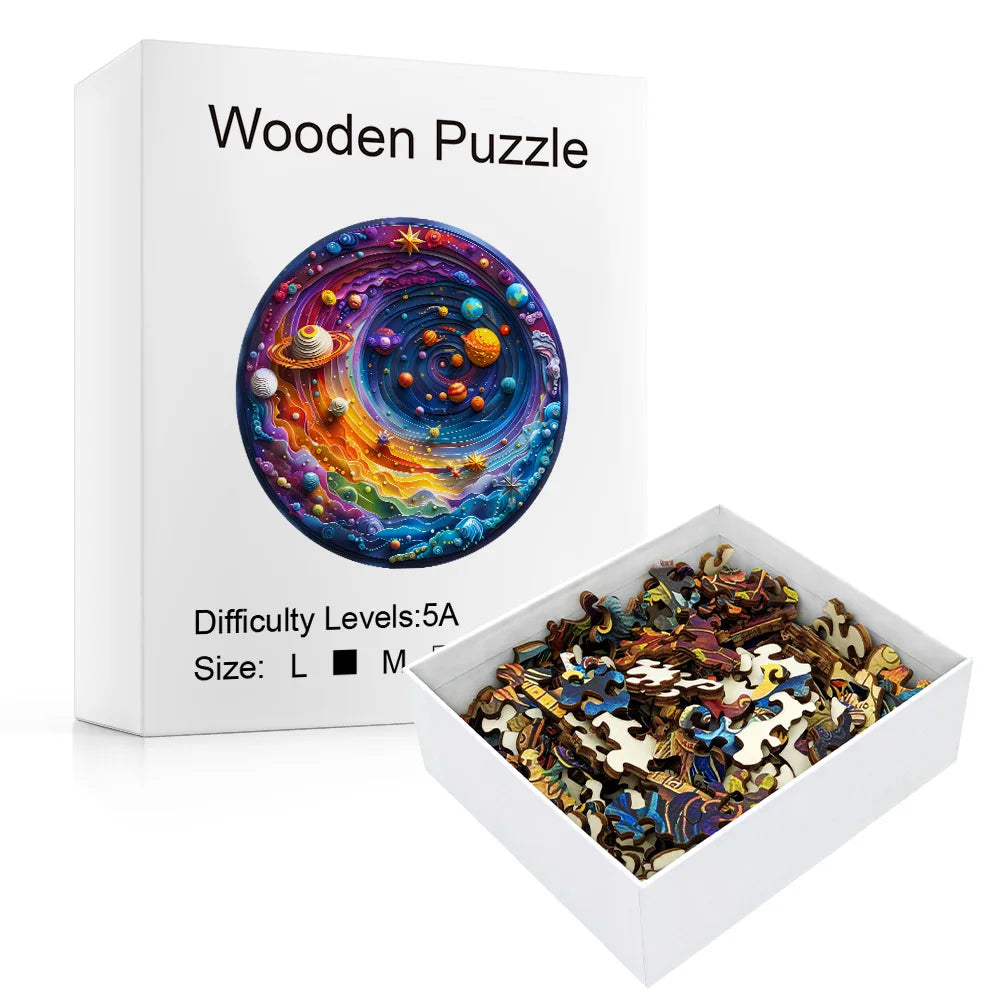 Puzzle rond de l'espace