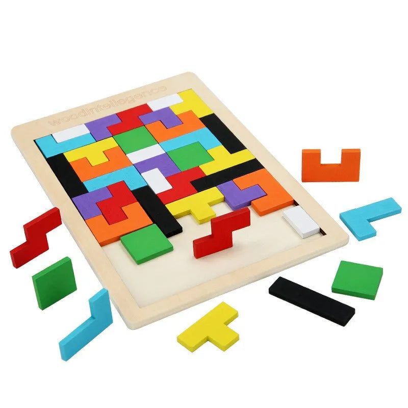tangram coloré rectangulaire