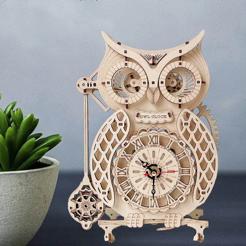 Horloge hibou 3d