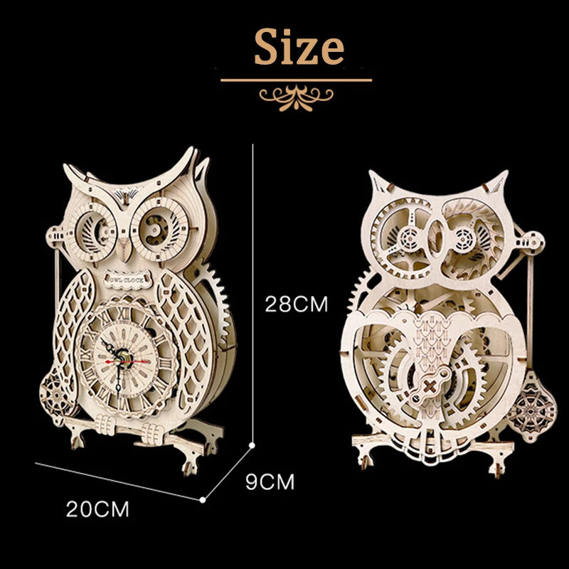 Horloge hibou 3d