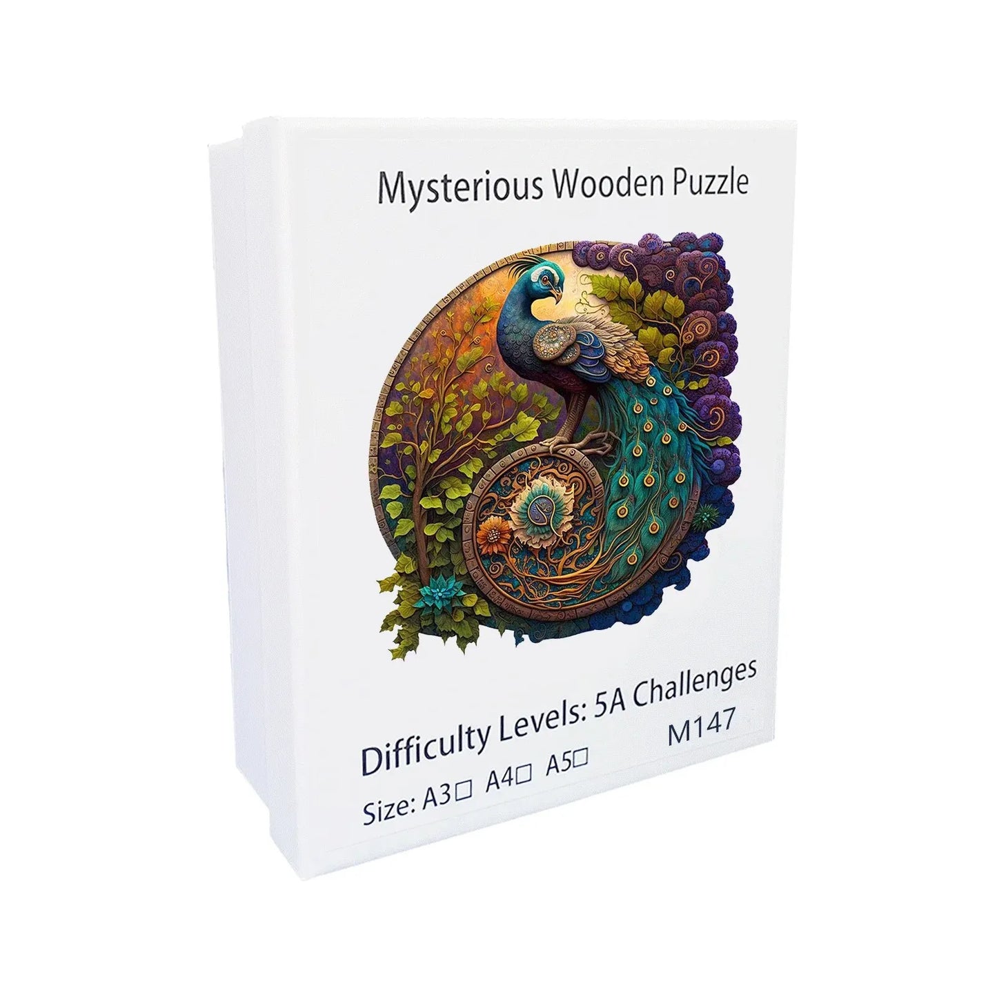 Paon rond dans la forêt