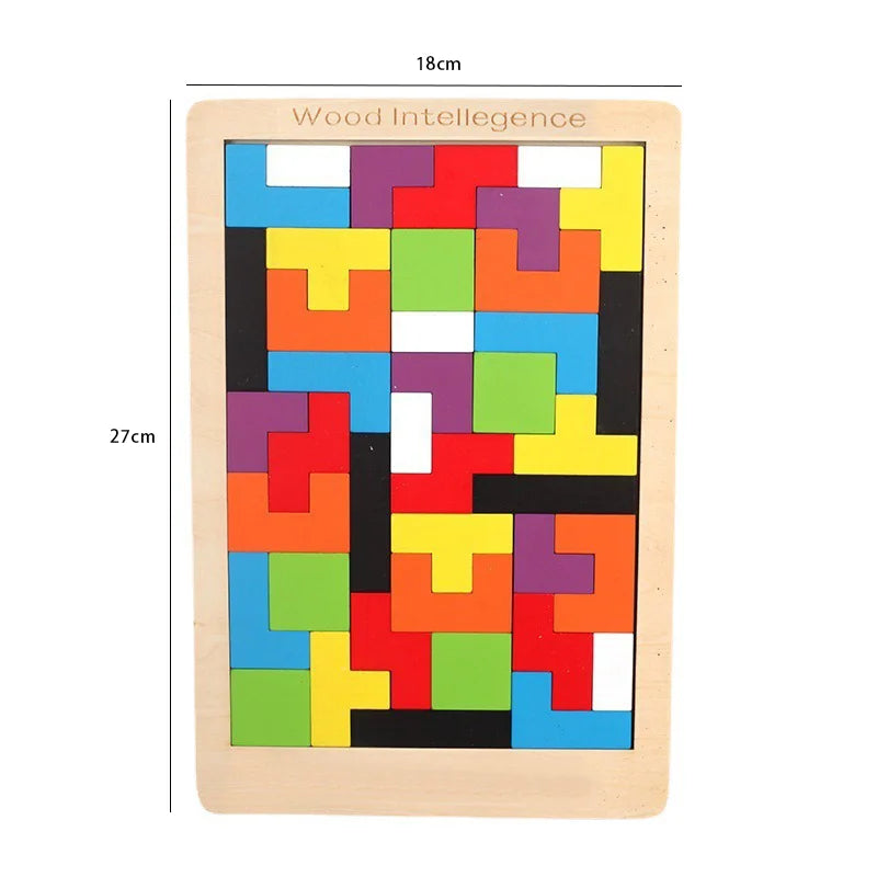 tangram coloré rectangulaire
