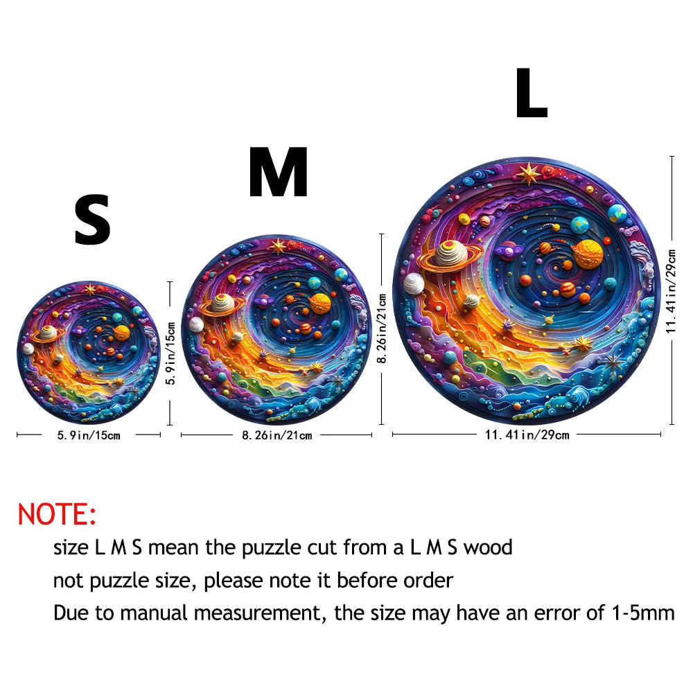 Puzzle rond de l'espace