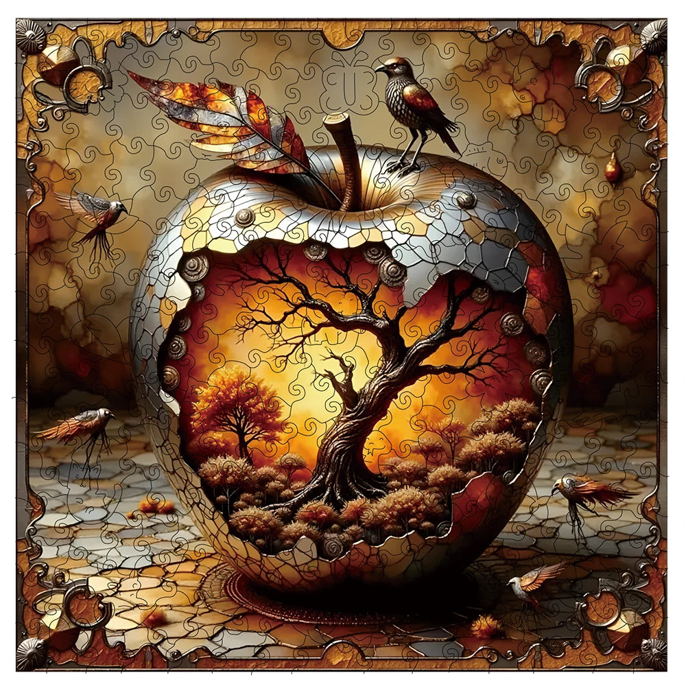 Monde dans une pomme