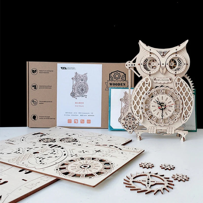 Horloge hibou 3d