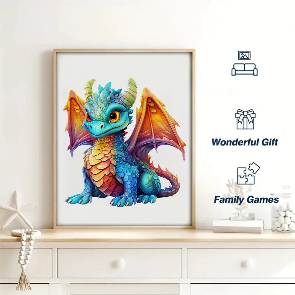 Puzzle bébé dragon courageux