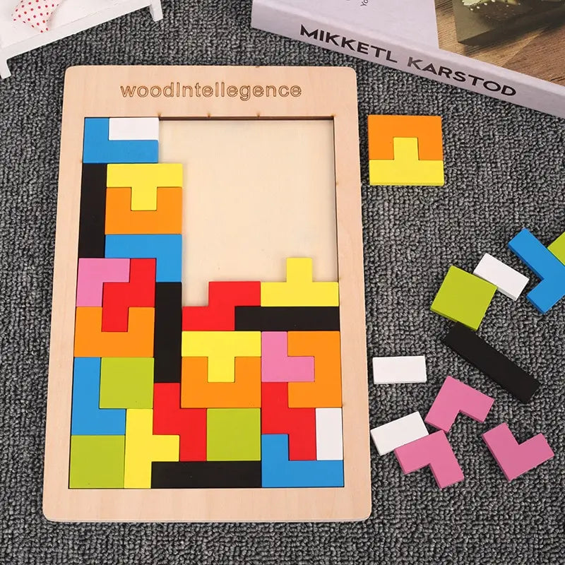 tangram coloré rectangulaire