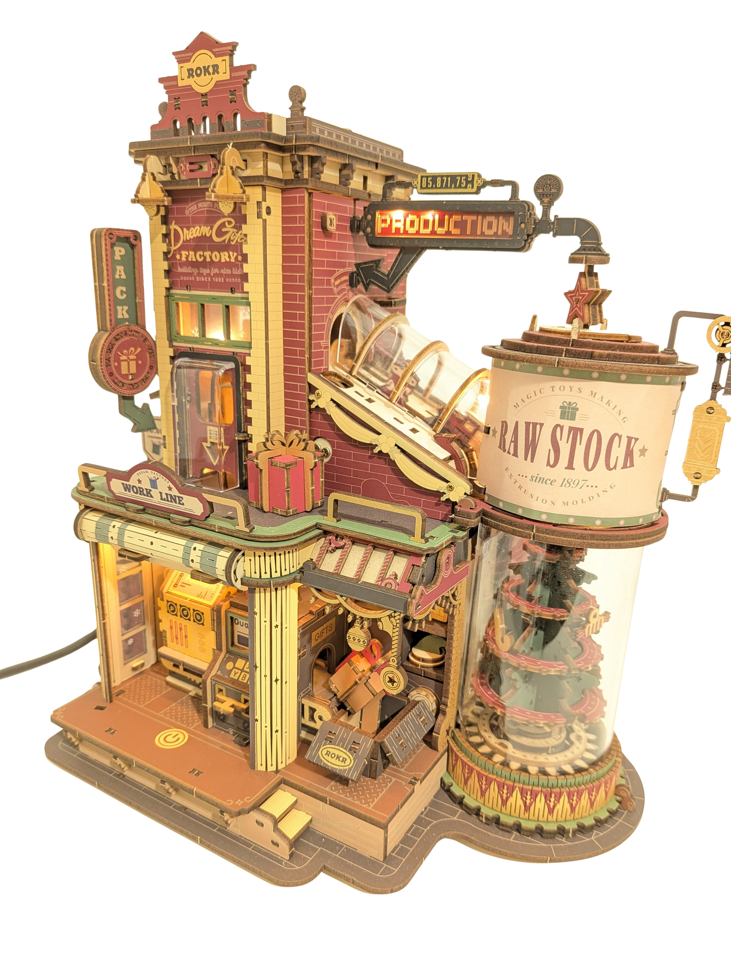 Robotime Rokr Dream Gift Factory Puzzle 3D en bois, boîte à musique.