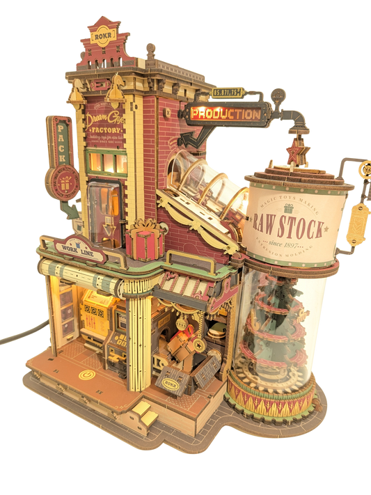 Robotime Rokr Dream Gift Factory Puzzle 3D en bois, boîte à musique.