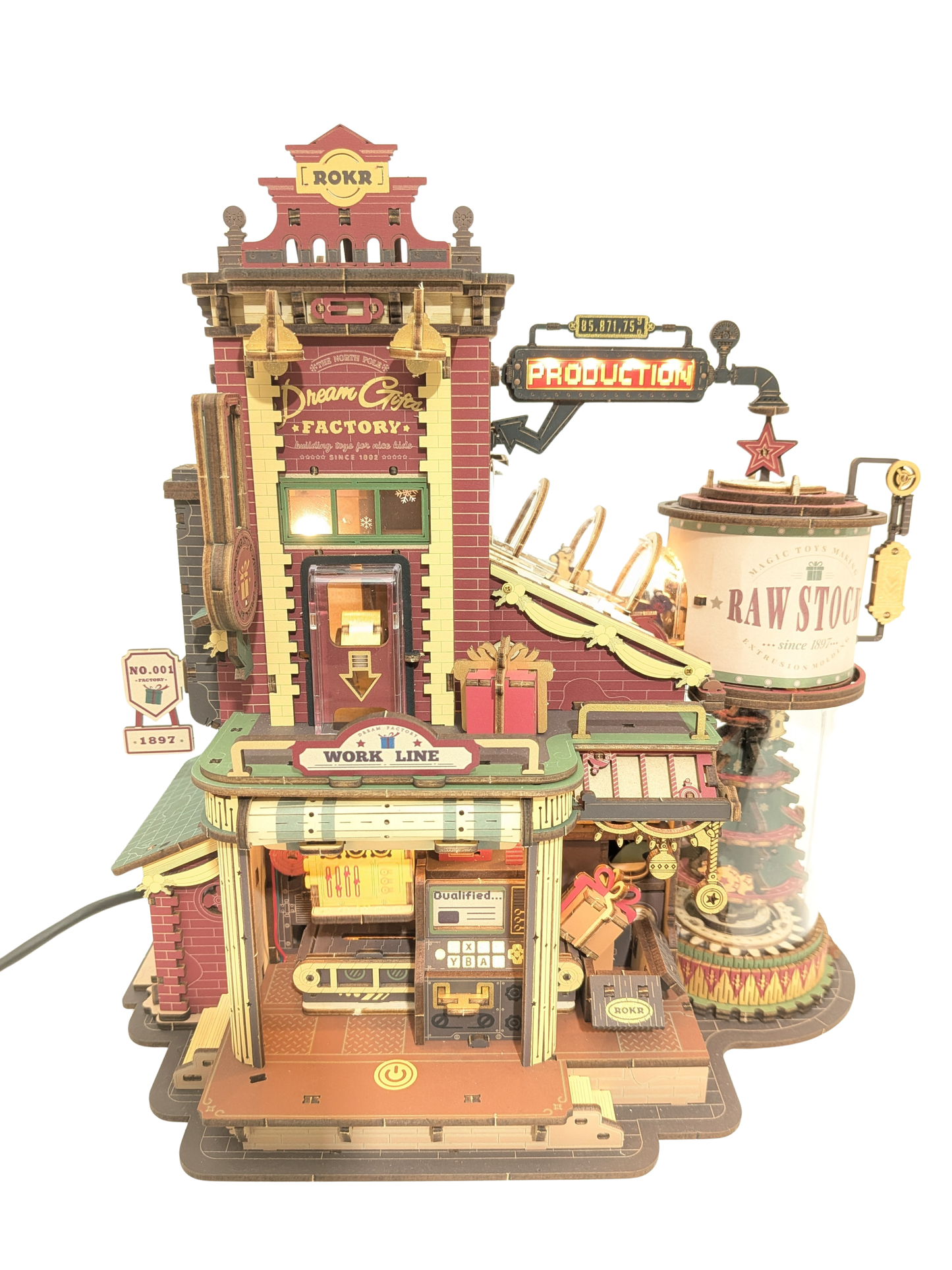 Robotime Rokr Dream Gift Factory Puzzle 3D en bois, boîte à musique.